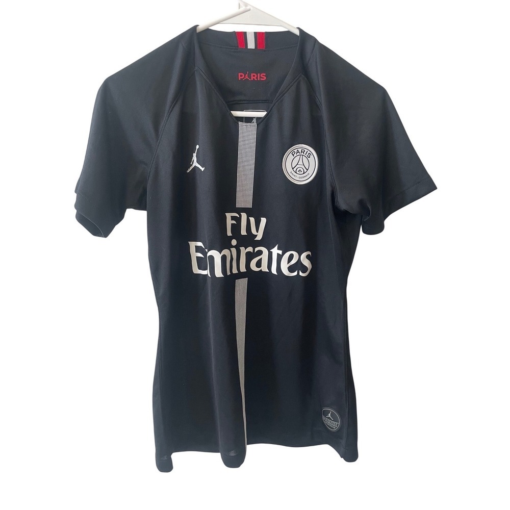 Jordan Paris Saint-Germain PSG Soccer Jersey Mens Small Black Jumpman BQ8356-011